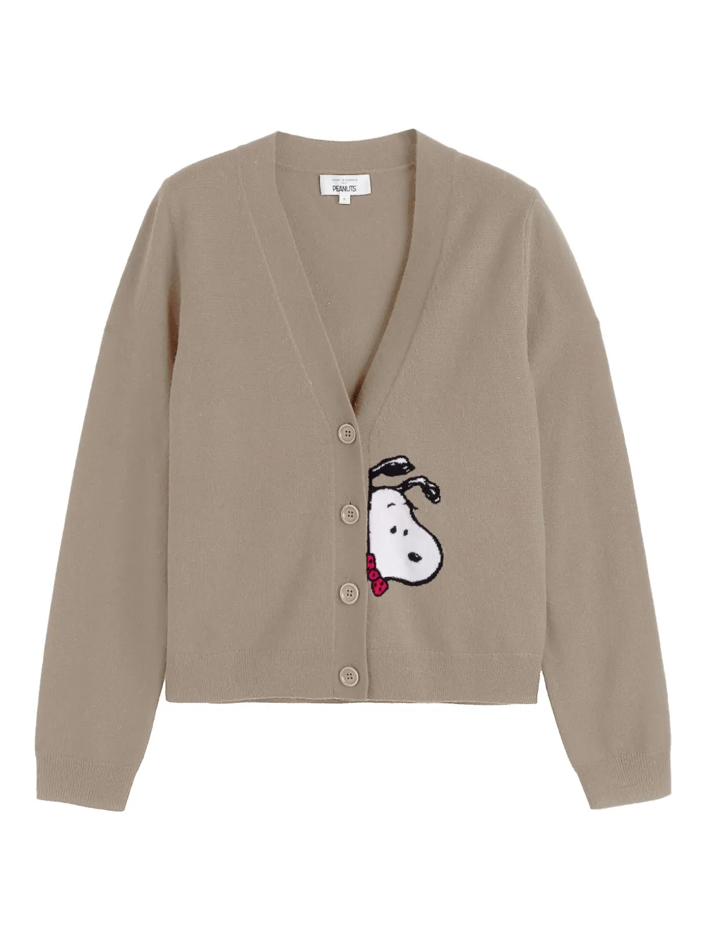 Chinti & Parker Snoopy peekabow cardigan | Neutrals | Image 1