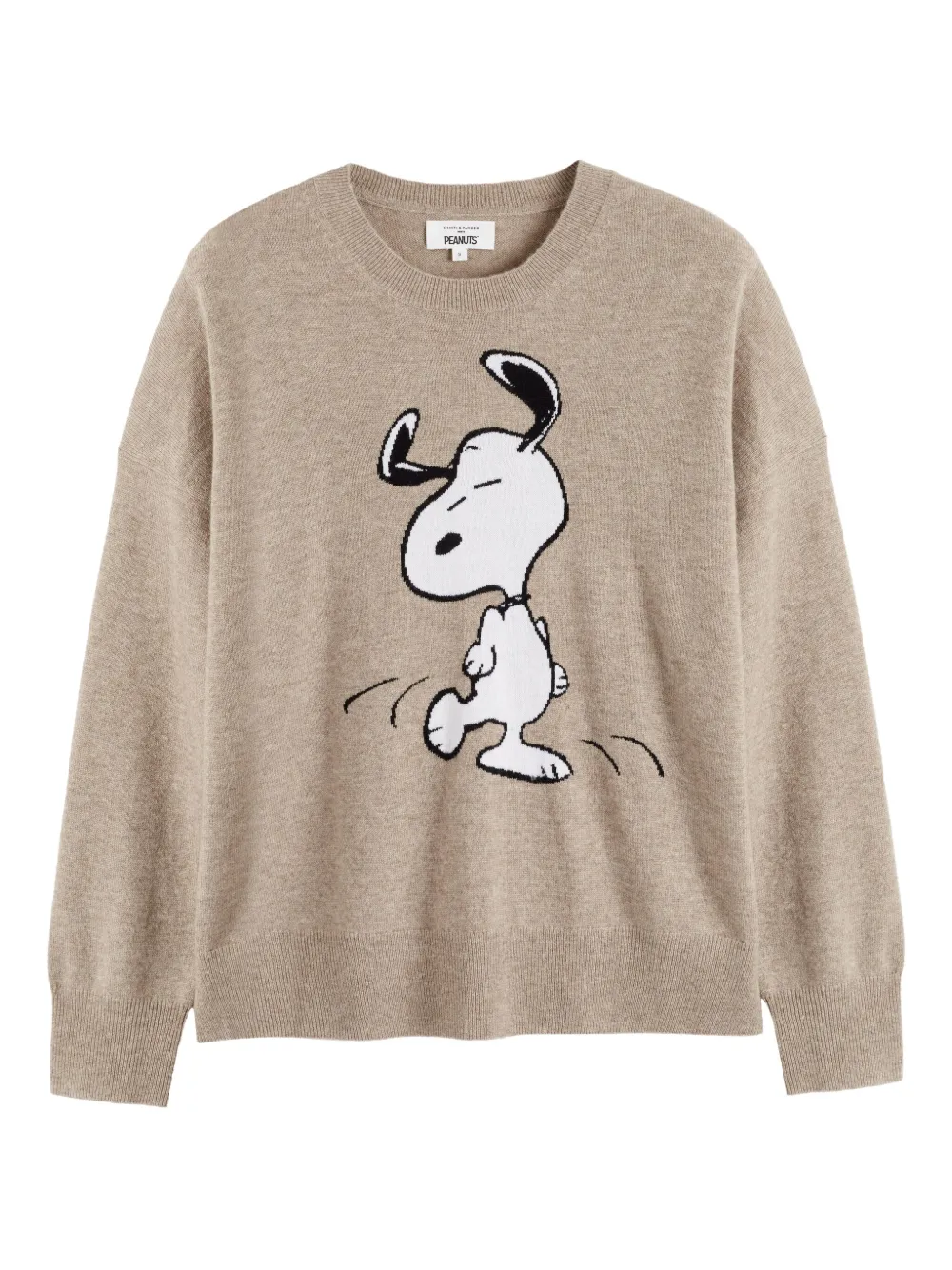 Chinti & Parker Dancing Snoopy Sweater In Neutral