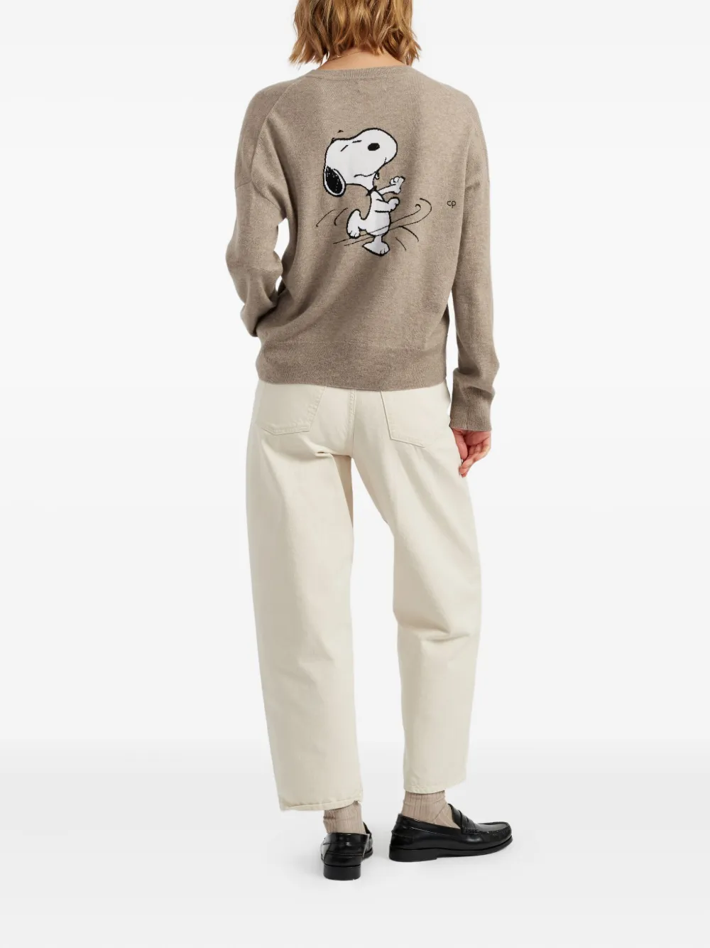 Chinti & Parker Dancing Snoopy Sweater In Neutral