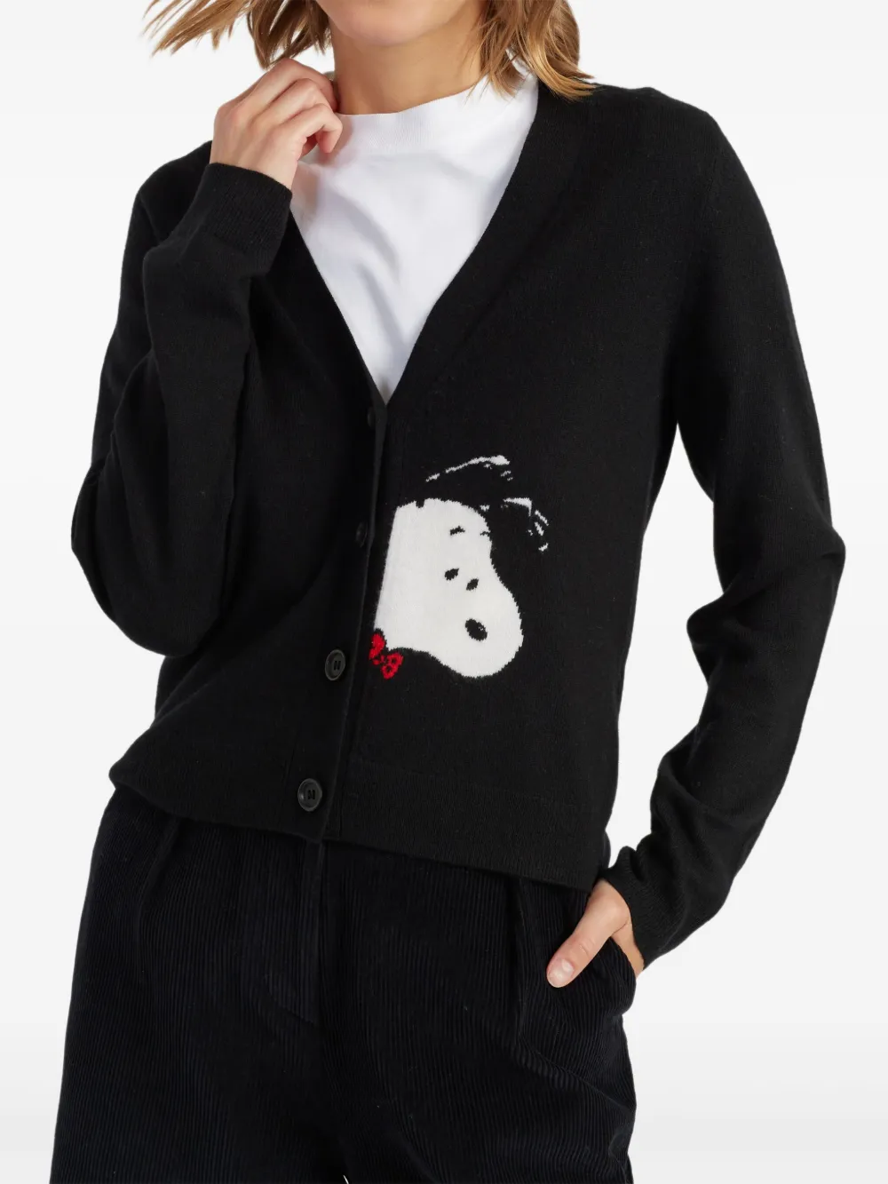 Chinti & Parker Snoopy Peekabow vest Zwart