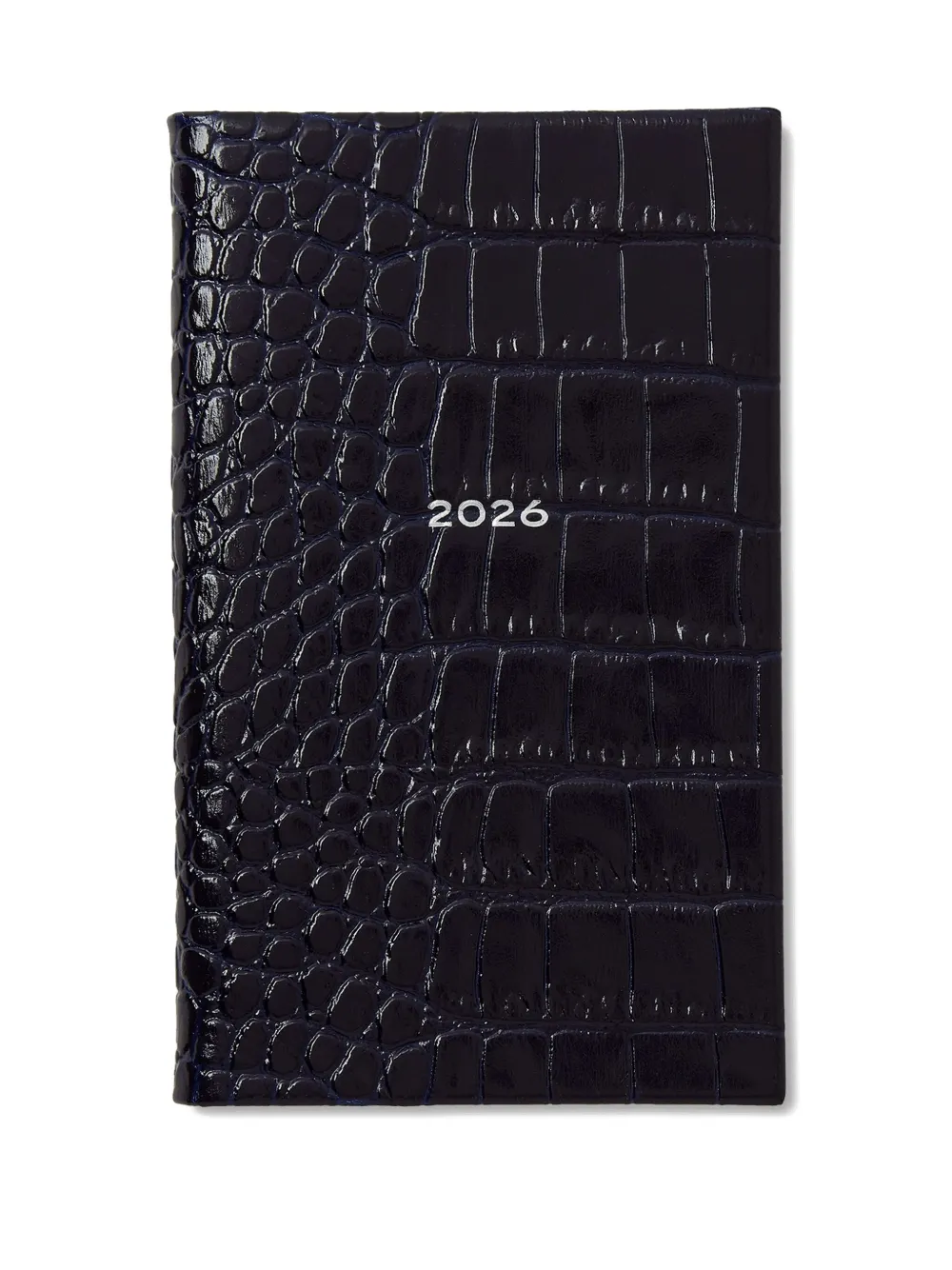 Smythson Crocodile-effect 2026 Weekly Diary In Blue