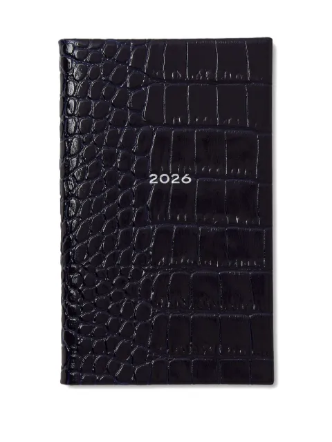 Smythson crocodile-effect 2026 weekly diary