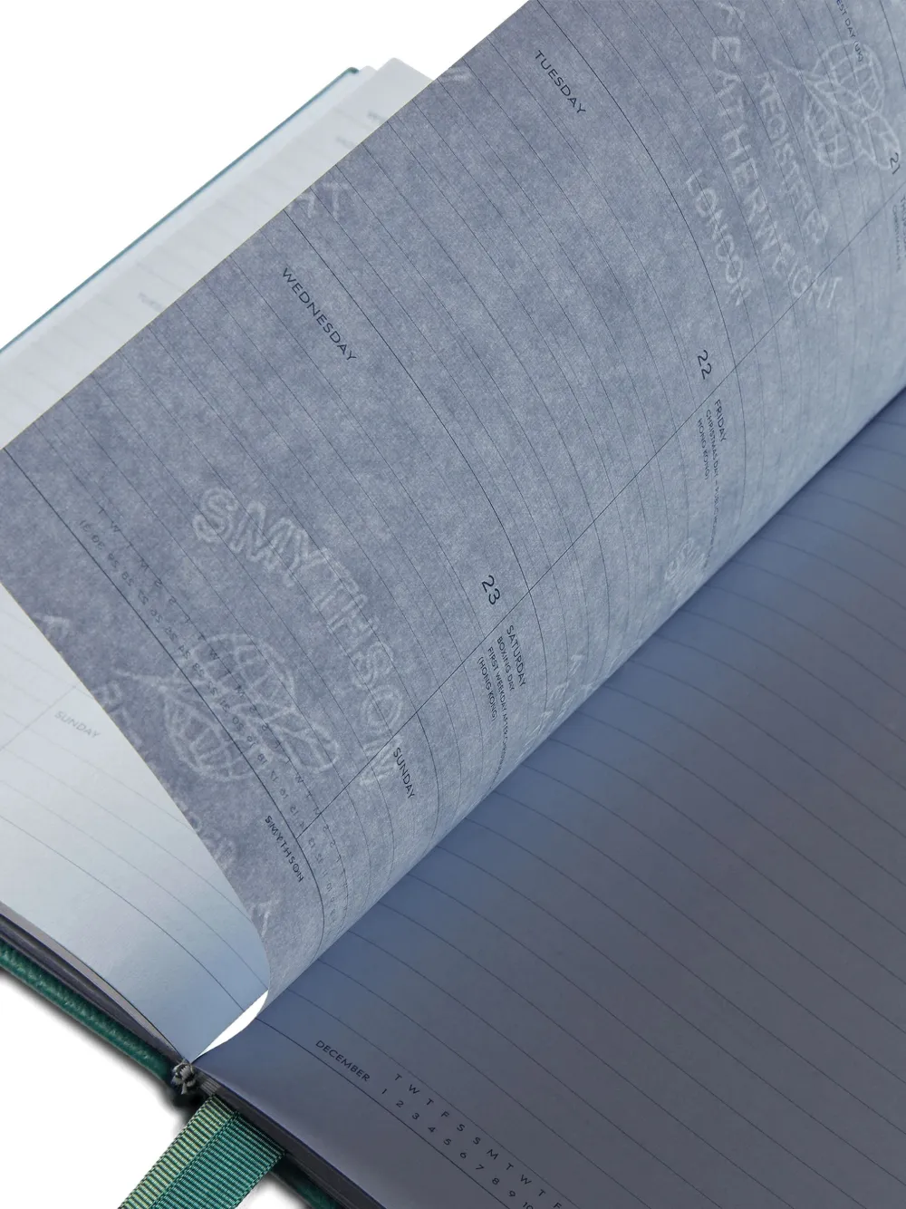 Smythson 2026 Panama Weekly Diary In Green