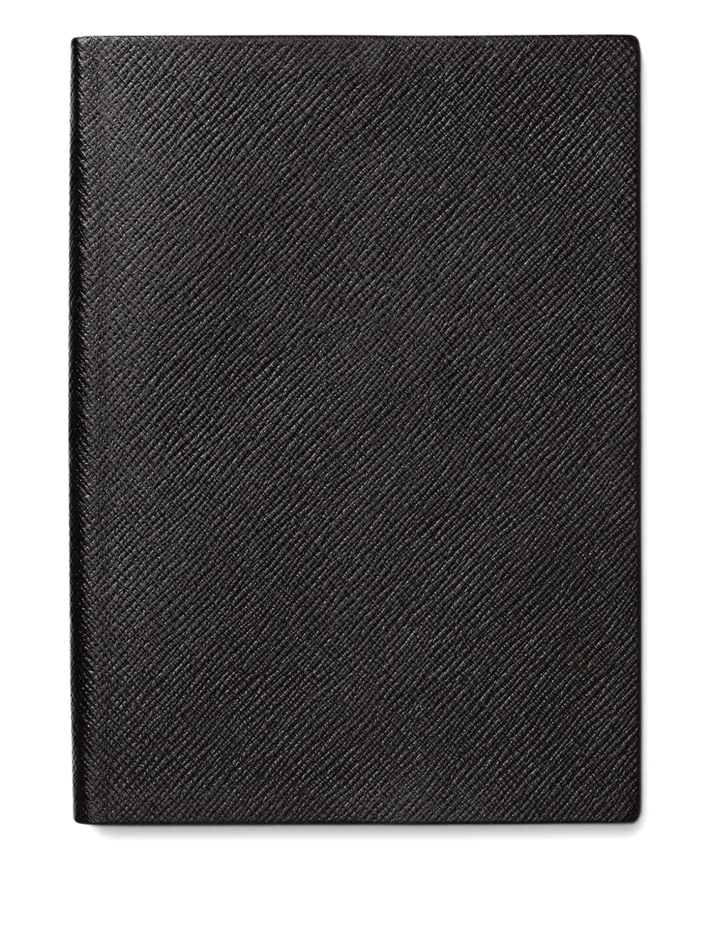 Smythson Panama Leather Notebook In Black