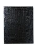 Smythson Portobello crocodile-embossed notebook - Blue