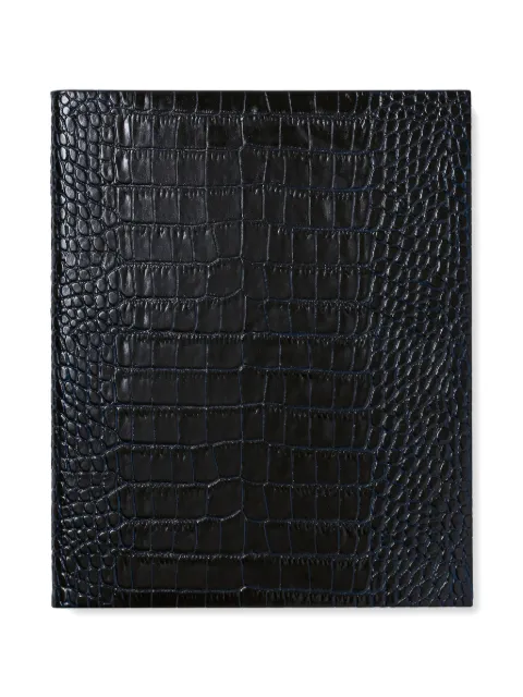 Smythson Portobello crocodile-embossed notebook