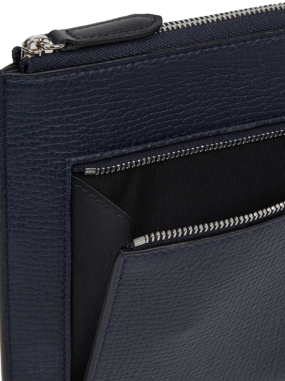 Smythson Flat Travel Organizer Zip-top Pouch In Blue