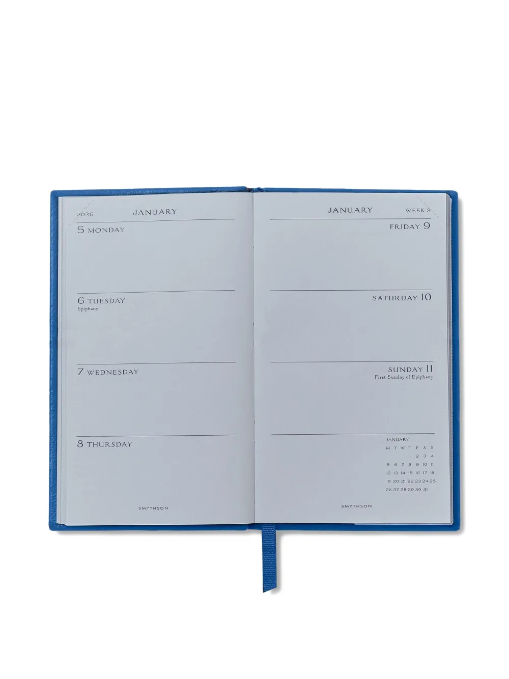 Smythson 2026 Panama Diary In Blue