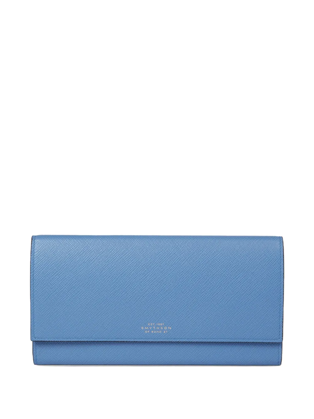 Smythson Marshall Leather Travel Wallet In Blue