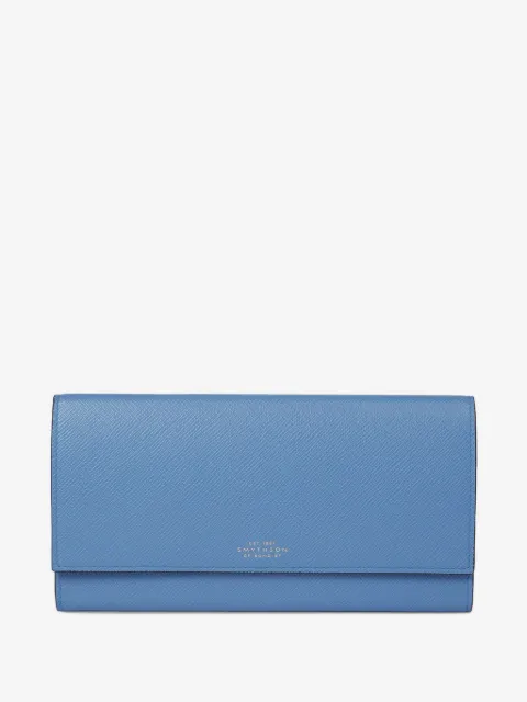 Smythson 마샬 레더 트래블 지갑