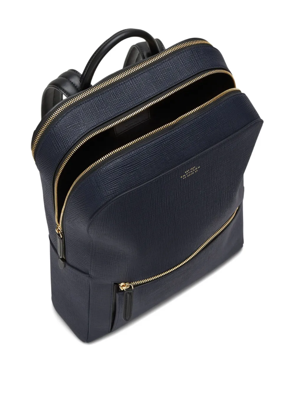 Smythson Panama Zip-around Backpack In Blue