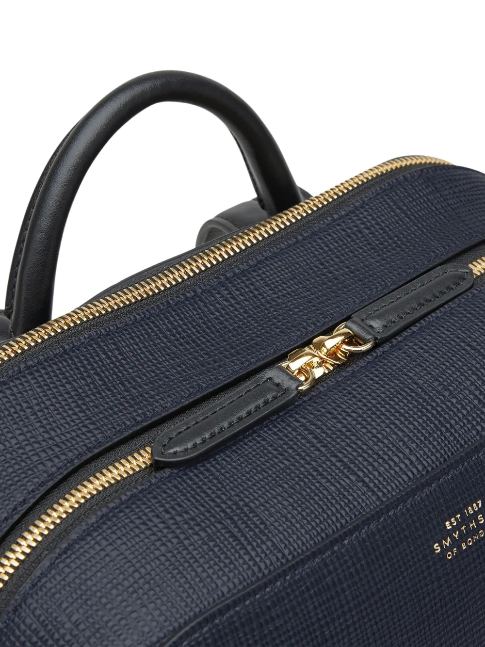 Smythson Panama Zip-around Backpack In Blue