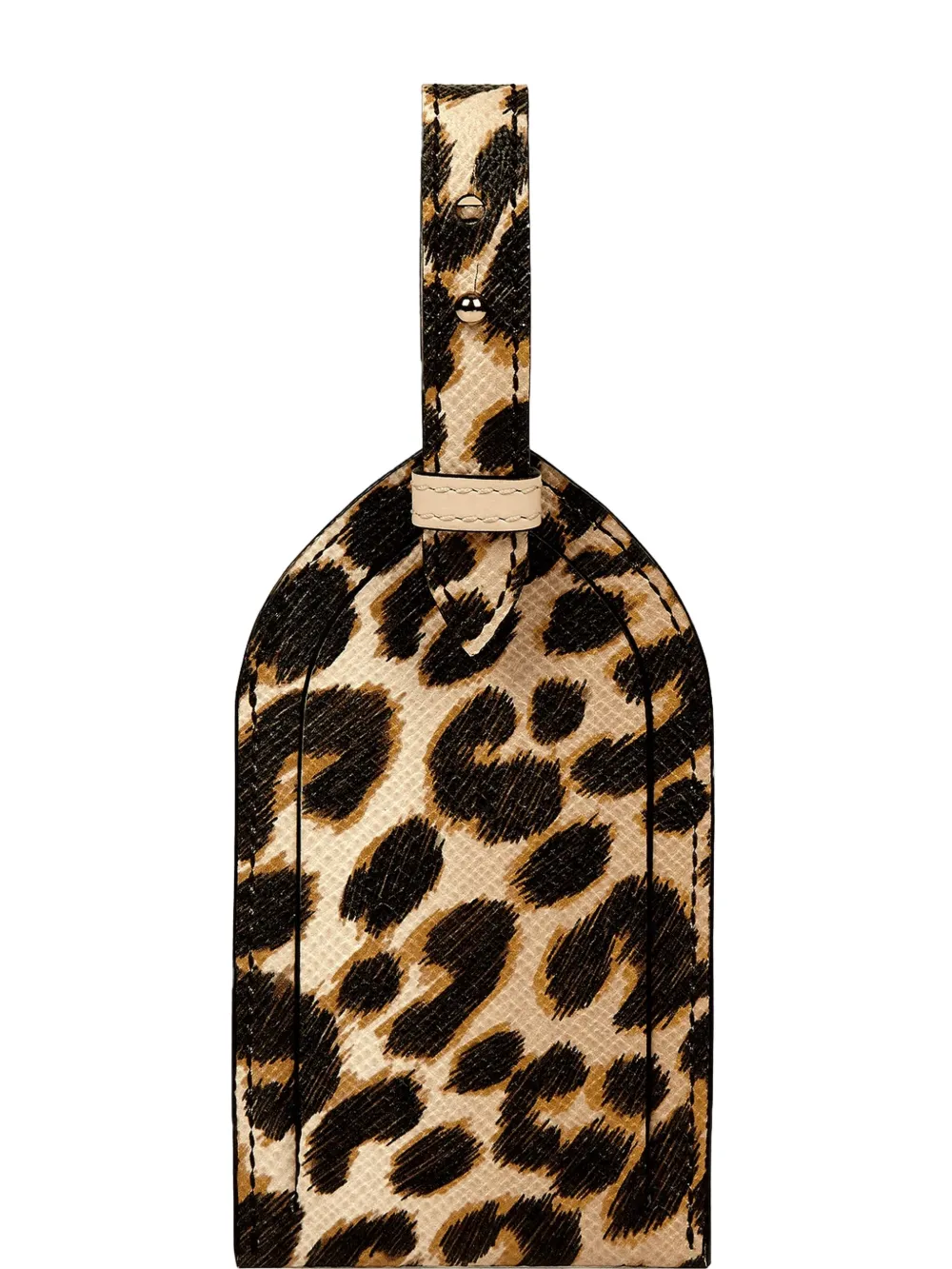 Smythson Leopard-print Luggage Tag In Multi