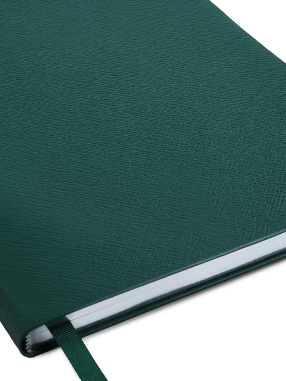 Smythson Portobello Leather Notebook (26cm X 21cm) In Green