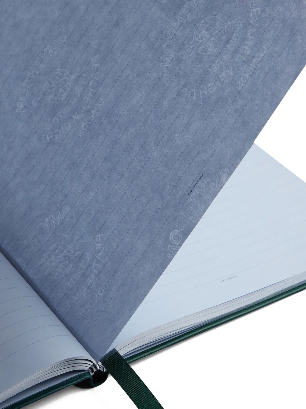 Smythson Portobello Leather Notebook (26cm X 21cm) In Green