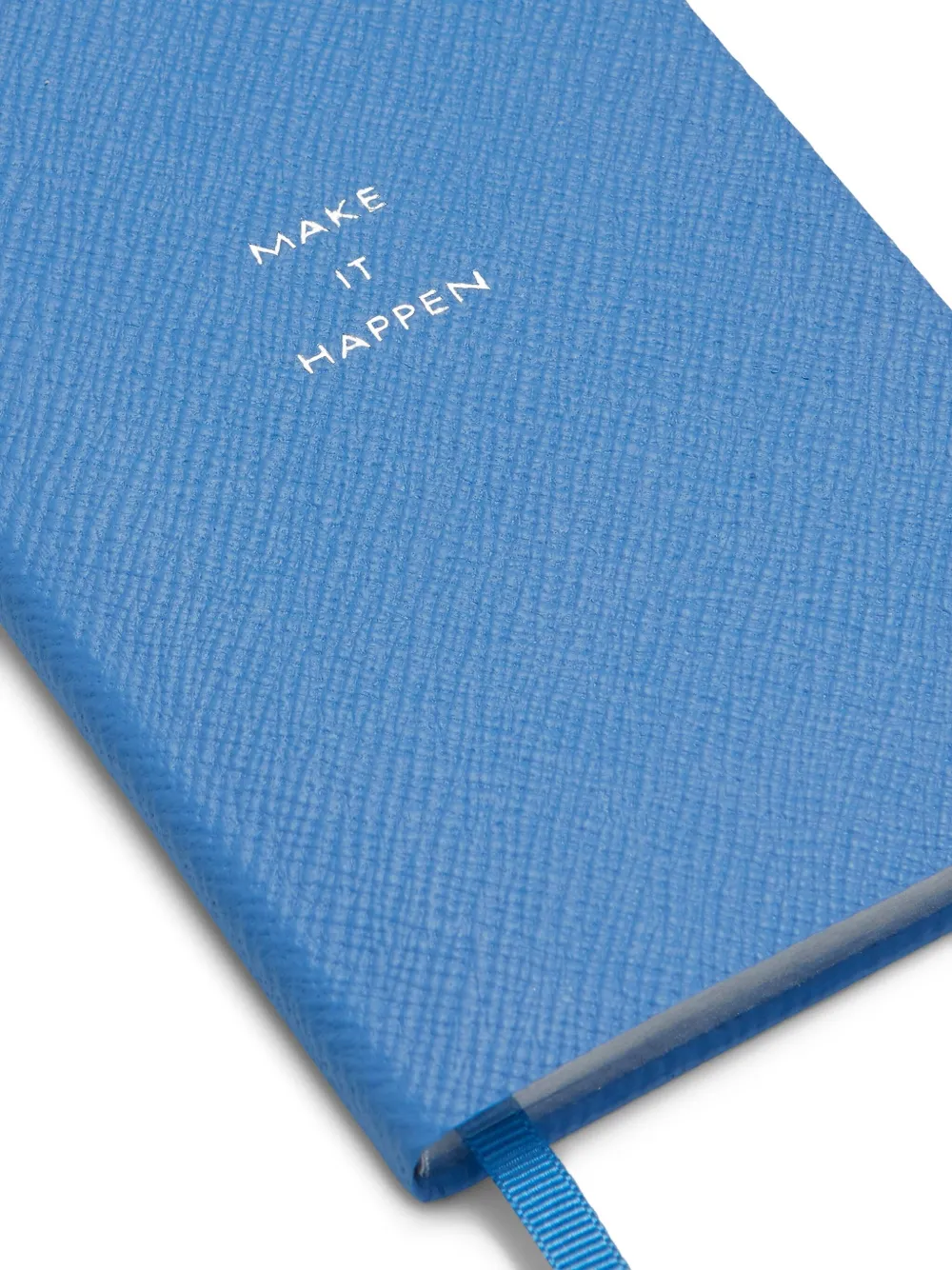 Smythson Leather-cover Notebook (14cm X 9cm) In Blue