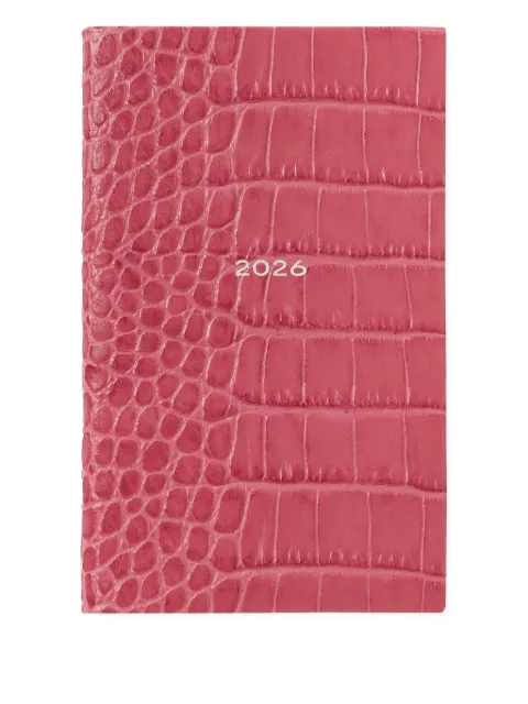 Smythson Agenda Panama Weekly con effetto coccodrillo 2026