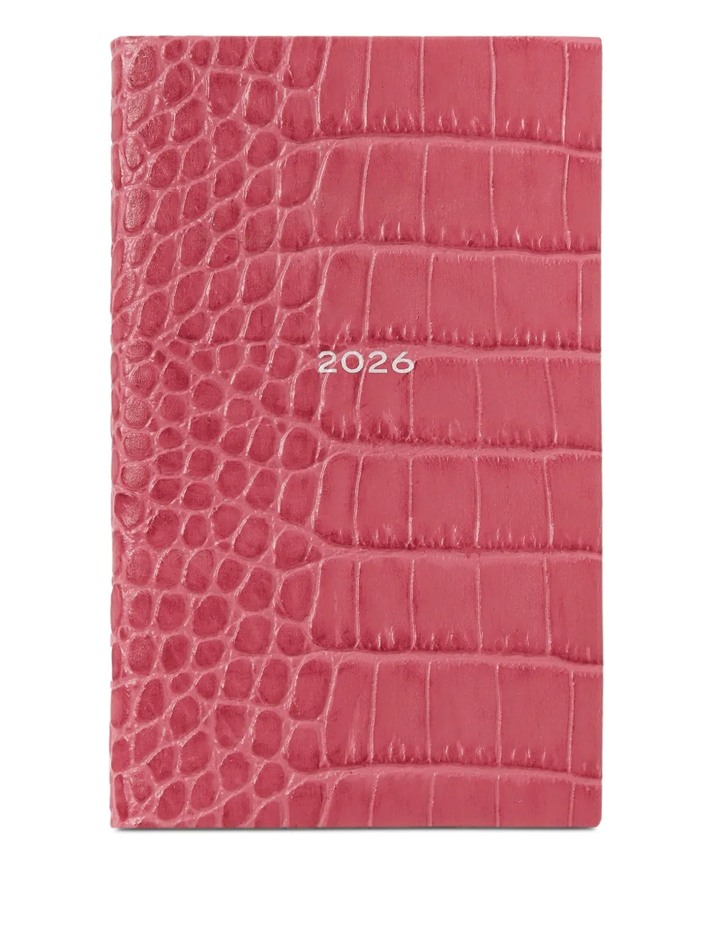 Smythson 2026 Panama Weekly crocodile-effect diary | Pink | Image 1