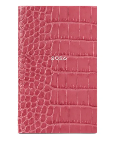 Smythson 2026 Panama Weekly crocodile-effect diary