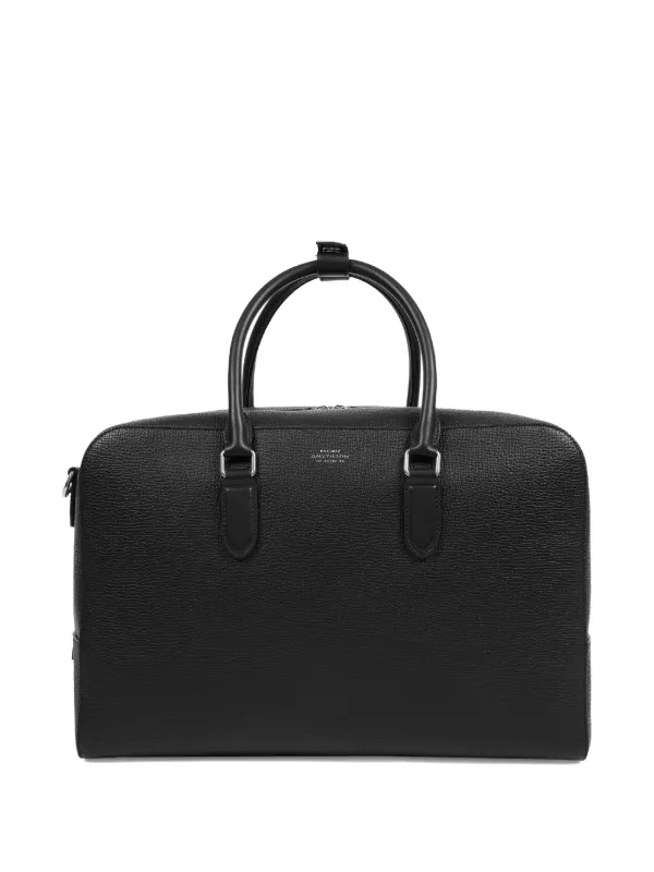 Smythson Leather Travel Bag | Black | FARFETCH