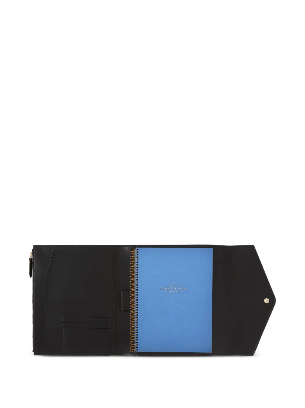 Smythson Envelope-flap Notebook In Blue