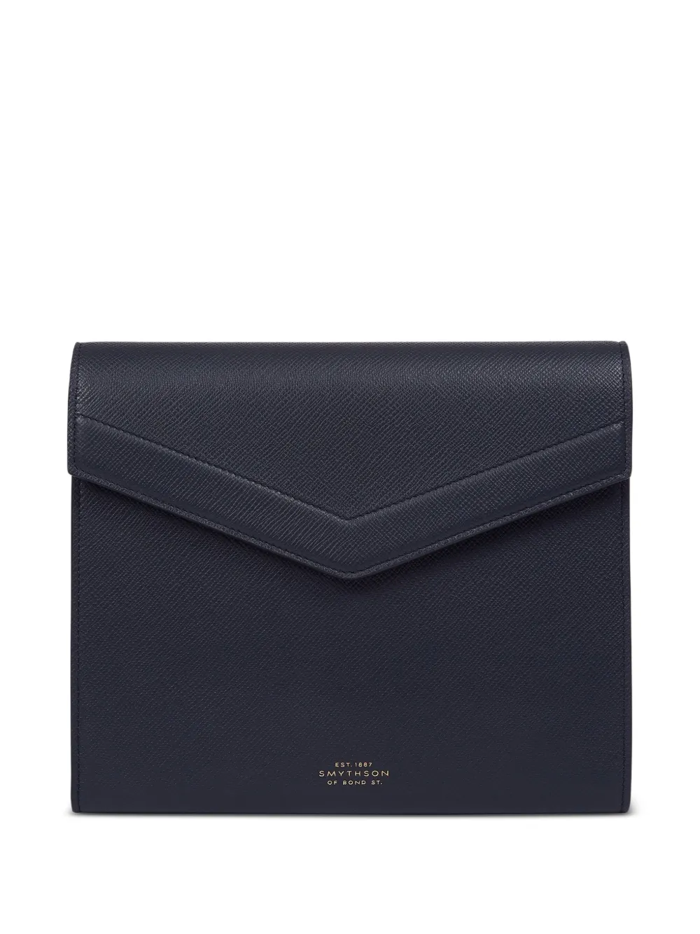 Smythson Envelope-flap Notebook In Blue