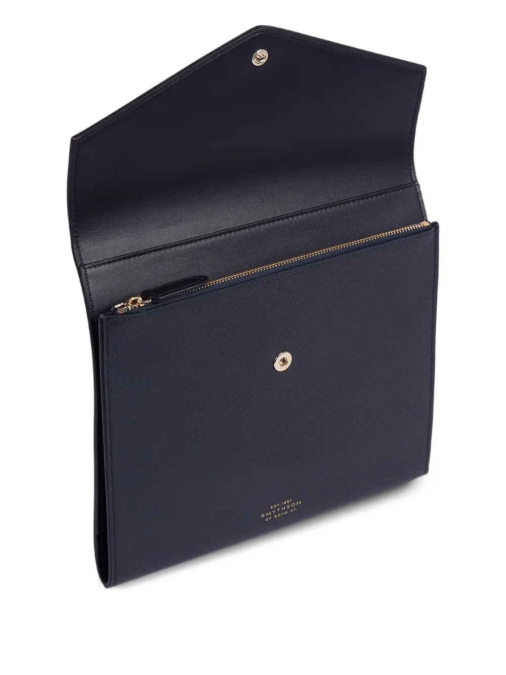 Smythson Envelope-flap Notebook In Blue