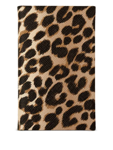 Smythson Panama leopard-print notebook (14cm x 9cm)