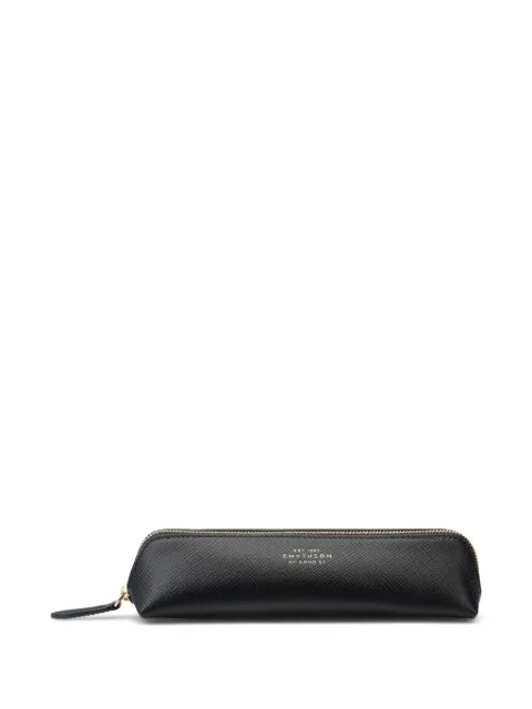 Smythson leather pencil case (5cm x 20.5cm)