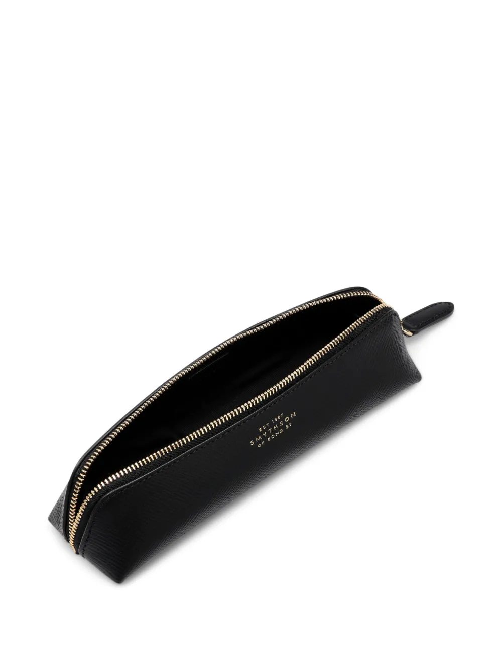 Smythson Leather Pencil Case (5cm X 20.5cm) In Black