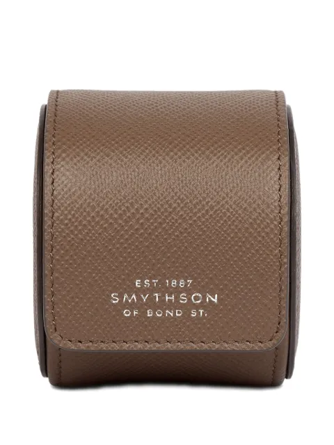 Smythson Panama leather single watch roll