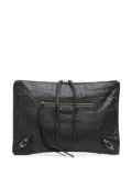 Balenciaga Pre-Owned 2017 Lambskin Motocross Classic Zip Around Flat clutch bag - Black