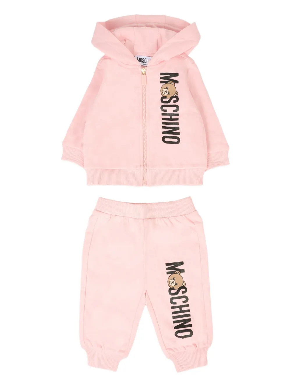 Moschino Kids logo-print tracksuit set Roze