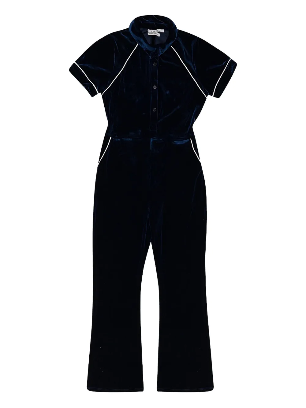 RHUDE Rocco velvet jumpsuit | Purple | Image 1