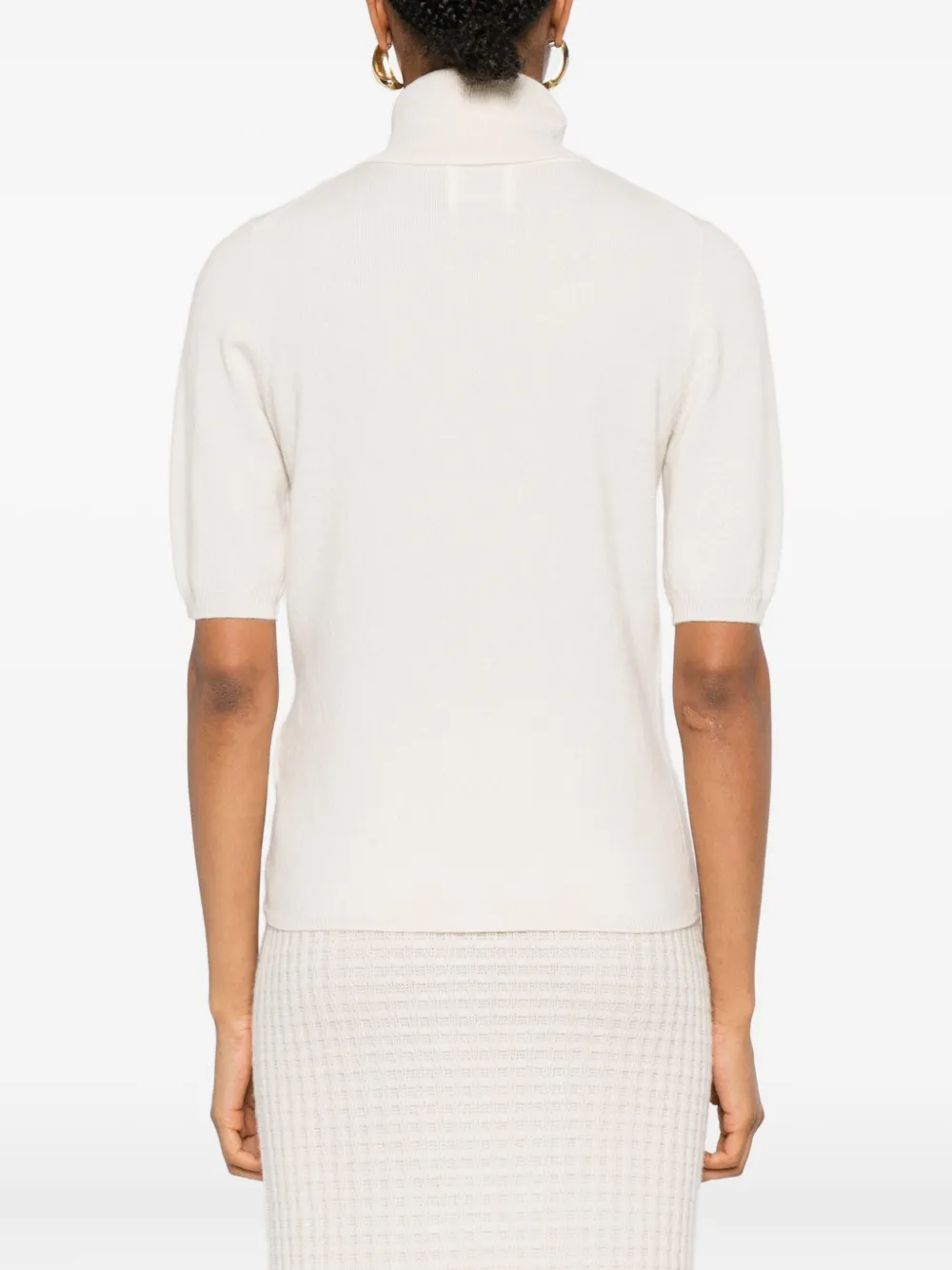 Allude Trui met korte mouwen Beige