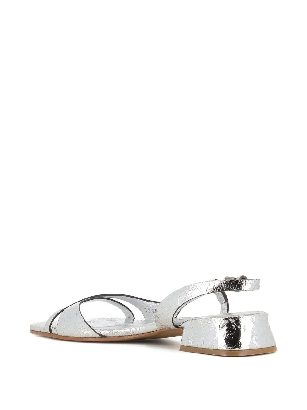 Del Carlo slingback criss-cross sandals Silver