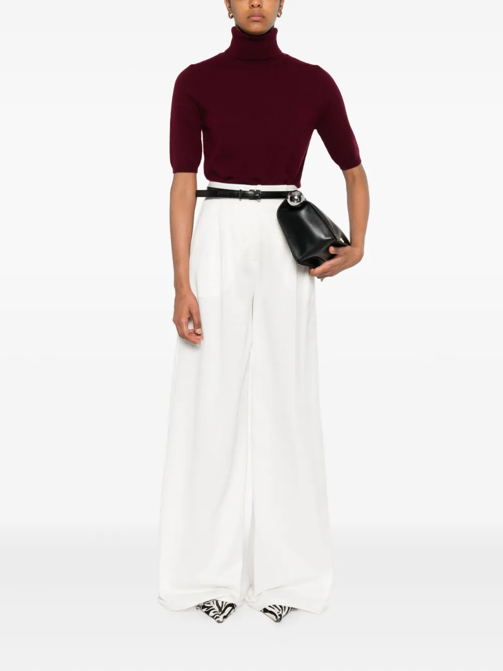 Allude Trui met korte mouwen Rood