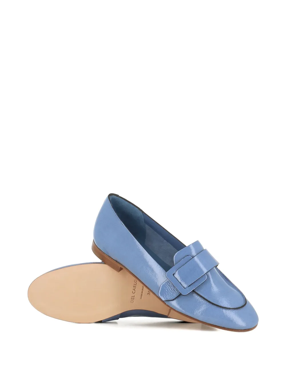 Del Carlo buckle-strap loafers Blue