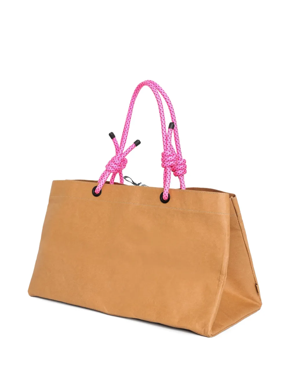 Brigitte Piper hand-painted rope-handle beach bag - Bruin