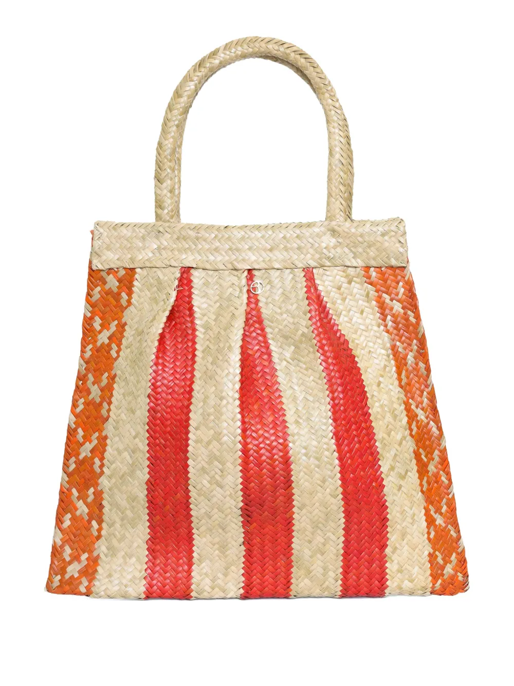 Okan striped woven beach bag