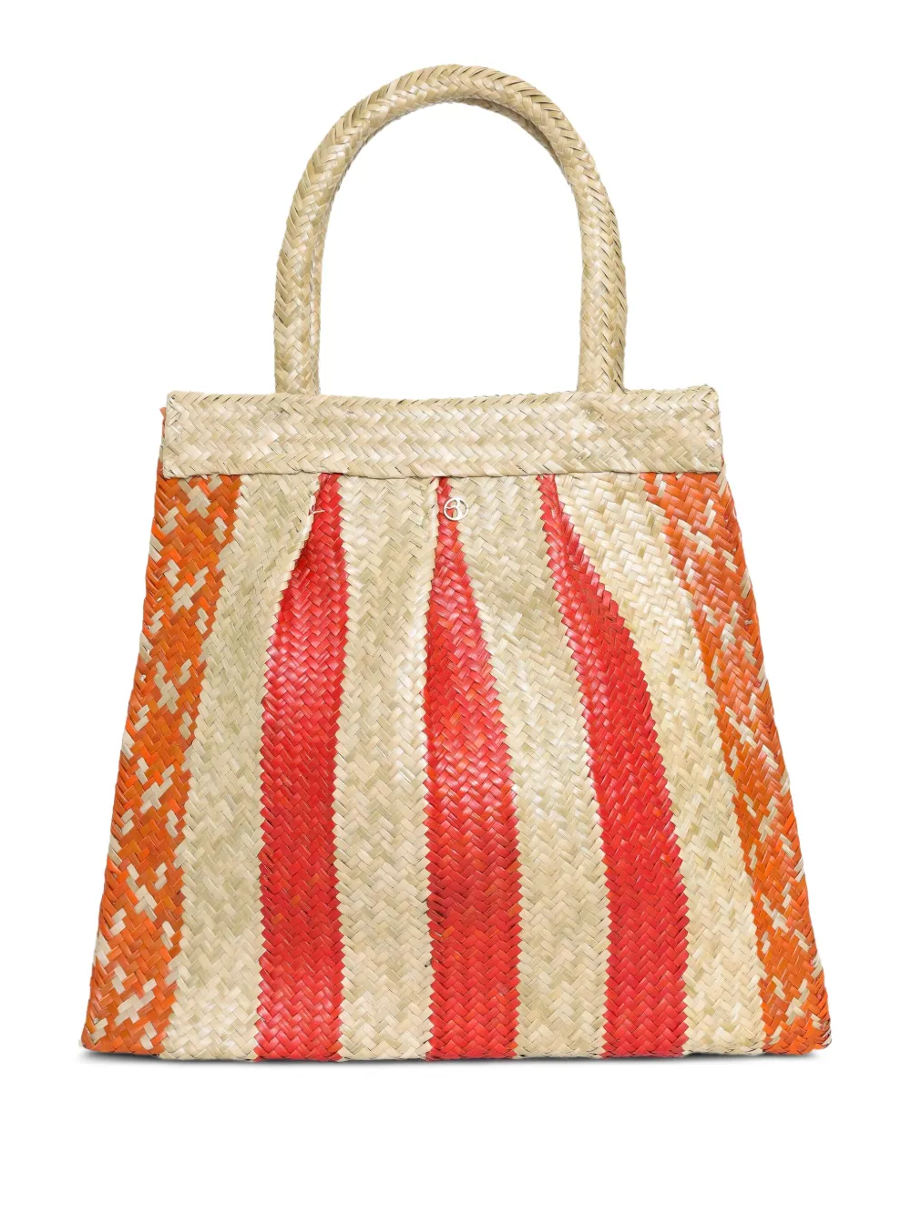 Okan striped woven beach bag