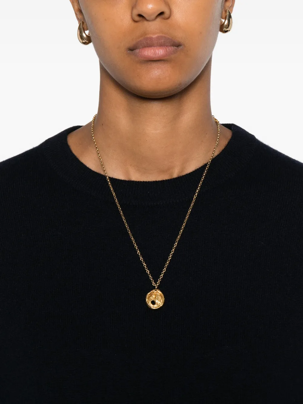 Allude Kasjmier trui met ronde alsh Blauw