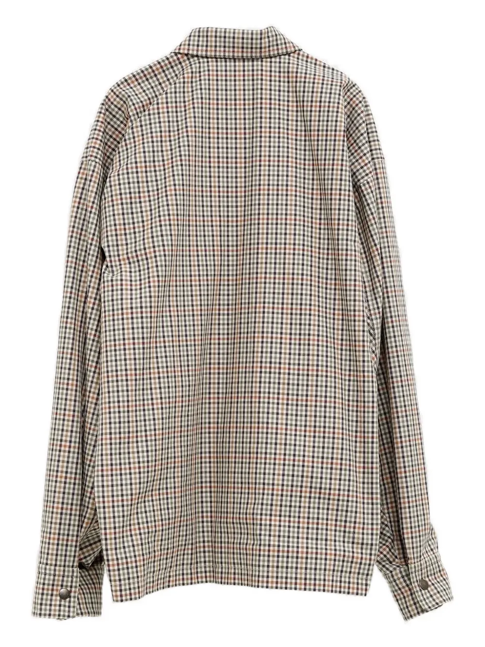 Balenciaga Geruit overhemd met rits - Beige