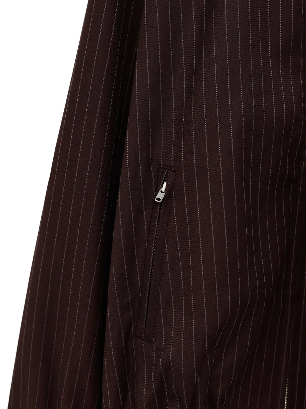 Gimaguas Brian Pinstripe Zip-up Jacket In Brown