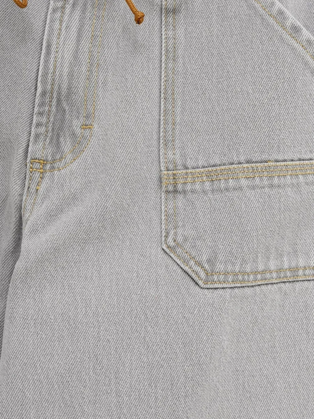 Gimaguas Drawstring Pocket Jeans In Gray