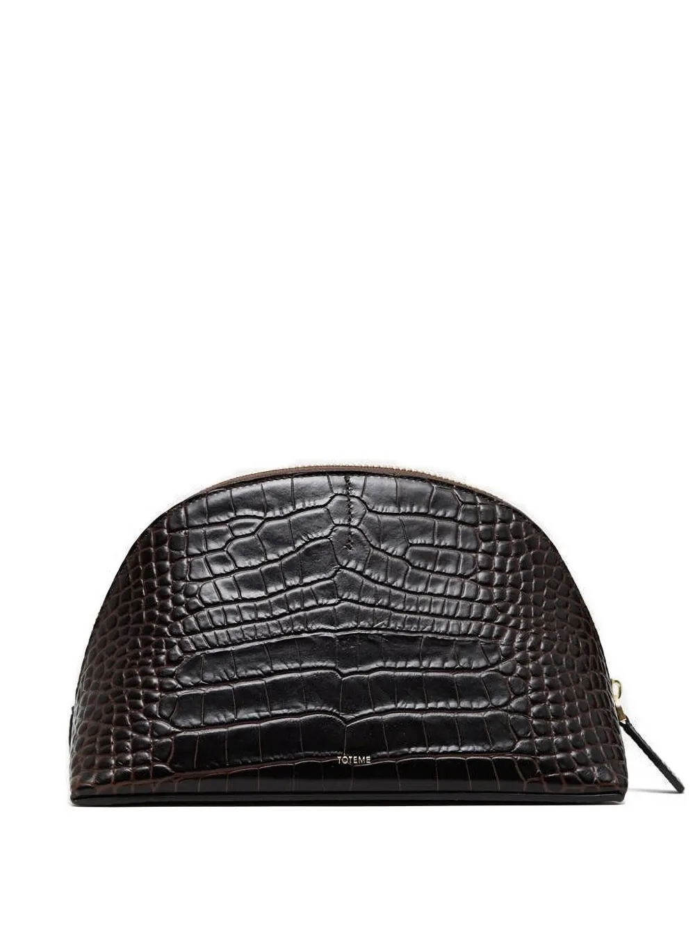 TOTEME bolsa de mano con efecto de piel cocodrilo en relieve | marrón | Image 1