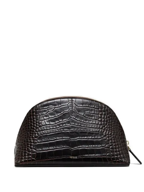 TOTEME crocodile-embossed clutch bag