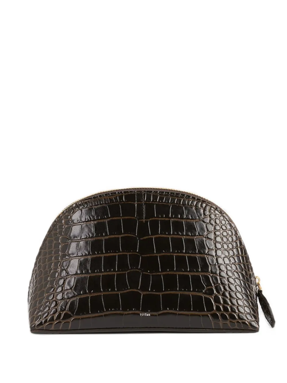 TOTEME Clutch effetto coccodrillo con catena - Marrone