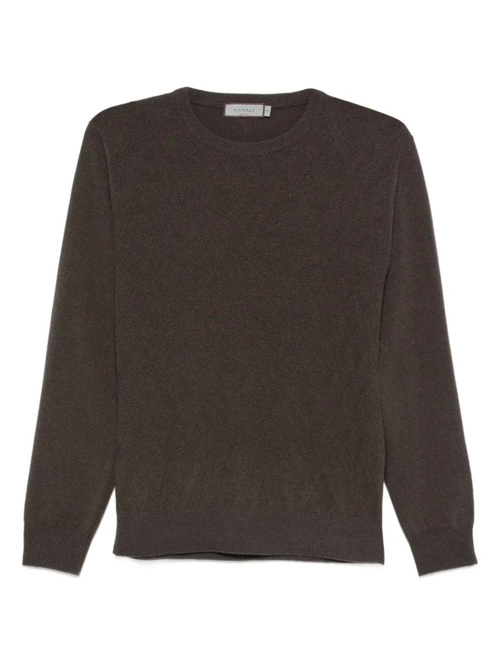 Canali sudadera texturizado con cuello redondo | marrón | Image 1