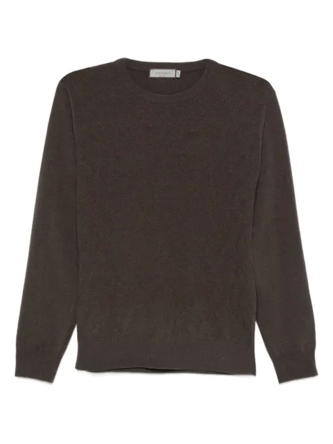Canali textured crew-neck sweater